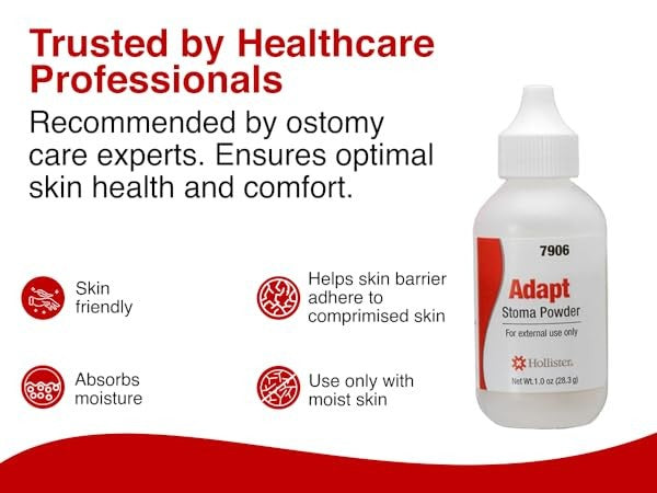 Hollister Adapt™ Stoma Powder 7906, Ostomy Care - 28g (1oz ) Puff Bottle, Each
