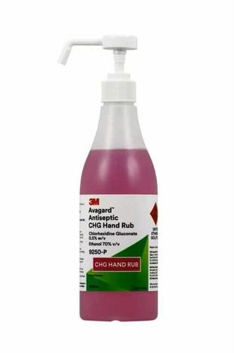 3M Avagard Antiseptic CHG Hand Rub (9250-P) - 500mL Pump Bottle