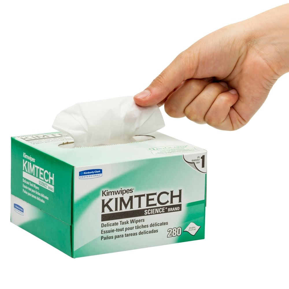 Kimwipes Delicate Task Wipes Laboratory Critical Cleaning Glass Optics - 280 Box