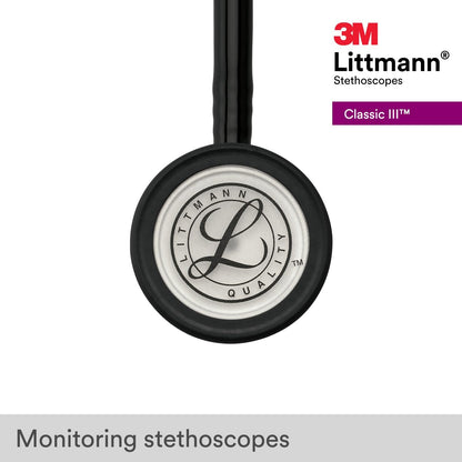 3M Littmann Classic III Stethoscope 5620 Dual-Sided Black Tube 68cm