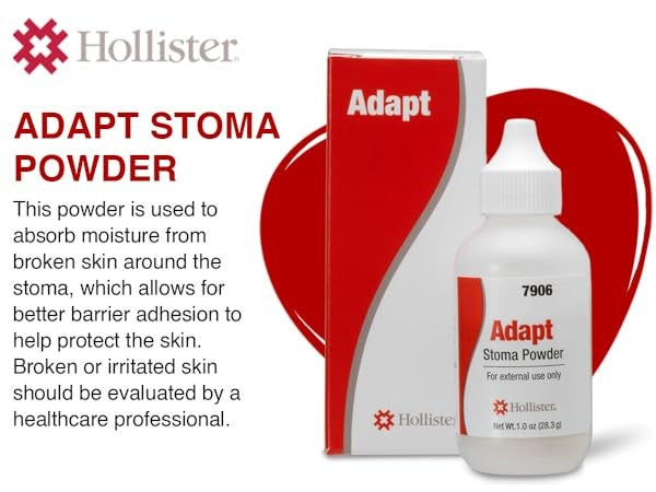 Hollister Adapt™ Stoma Powder 7906, Ostomy Care - 28g (1oz ) Puff Bottle, Each