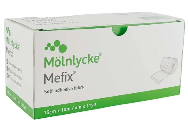 Molnlycke Mefix Self-Adhesive Fixation Fabric Tape 15cm x 10m (31599) - 1 Roll