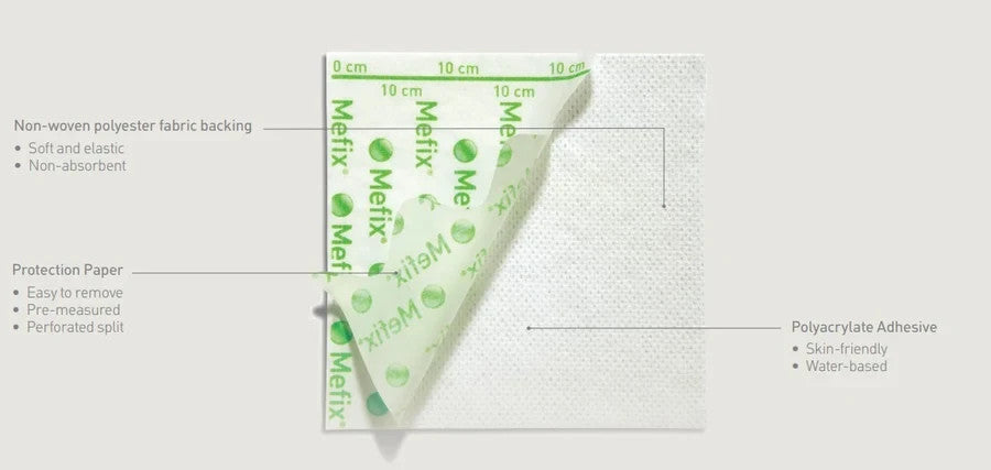 Molnlycke Mefix Self-Adhesive Fixation Fabric Tape 15cm x 10m (31599) - 1 Roll
