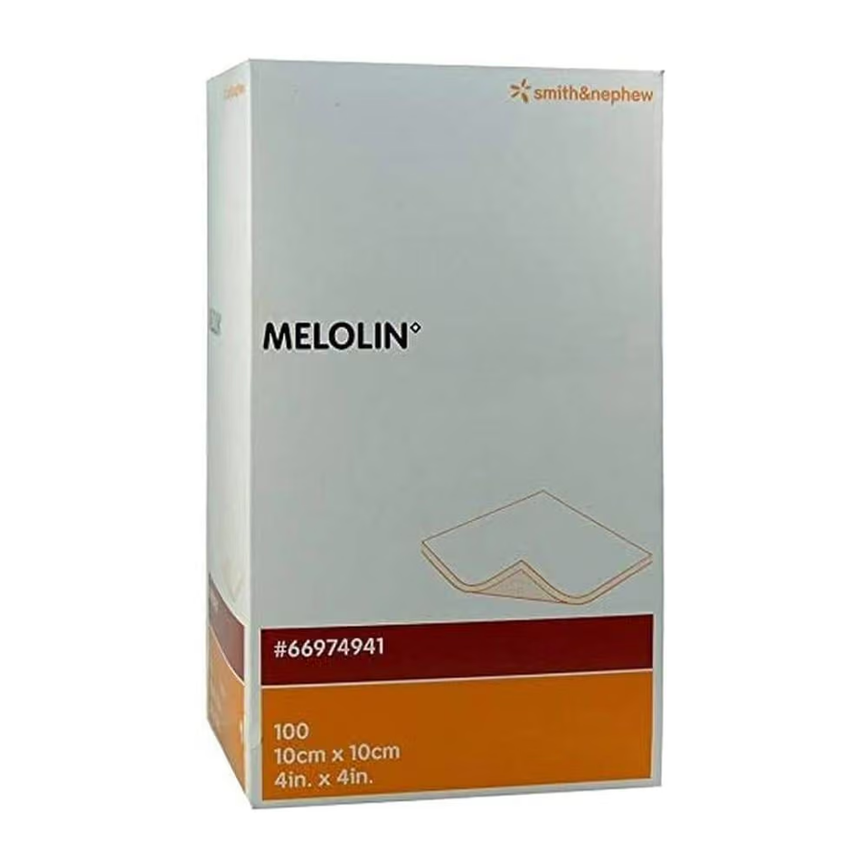 Smith+Nephew Melolin Non-Adhesive Dressing 10cm x 10cm (66974941) - 100 Box Each