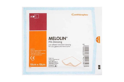 Smith+Nephew Melolin Non-Adhesive Dressing 10cm x 10cm (66974941) - 100 Box Each