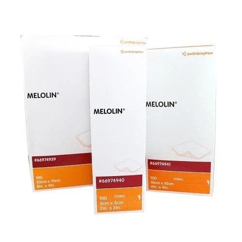Smith+Nephew Melolin Non-Adhesive Dressing 10cm x 10cm (66974941) - 100 Box Each