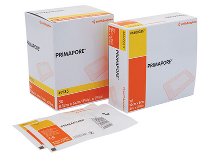 Smith+Nephew Primapore Island Dressing 7.2cm x 5cm (660003634) - 50 Box Each
